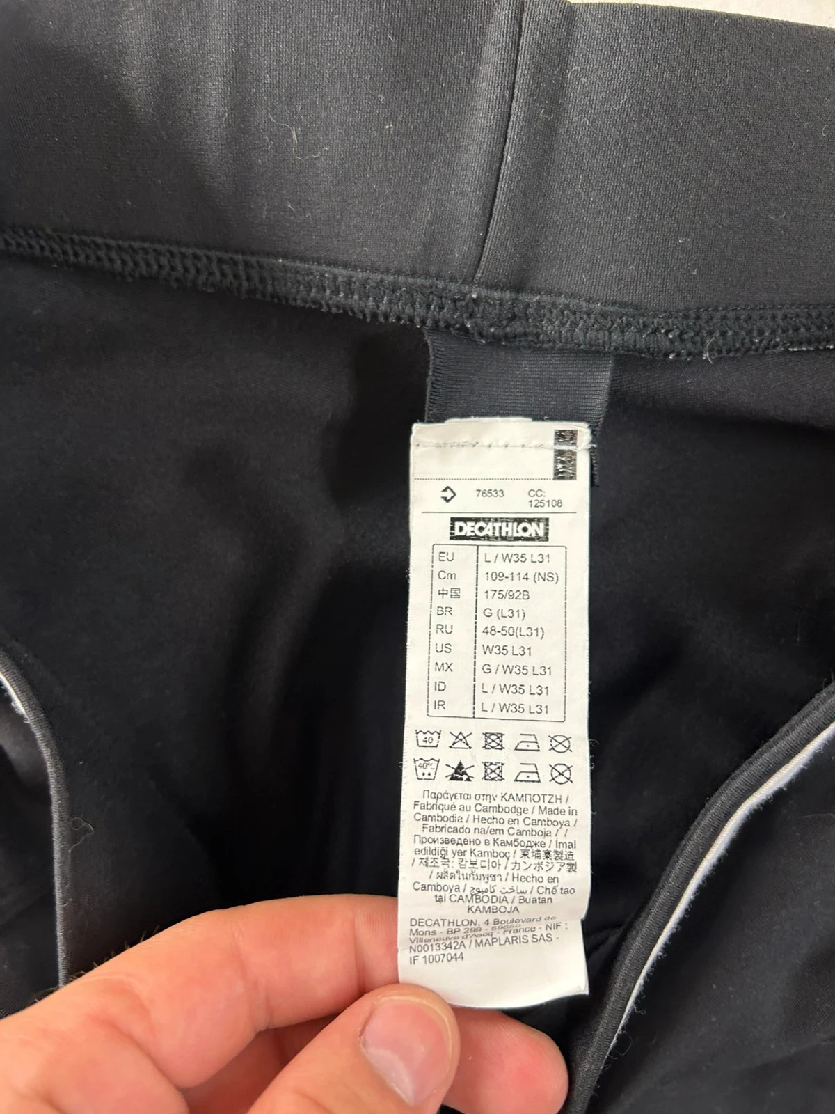 Zwarte en witte legging domyos maat L – photo 7